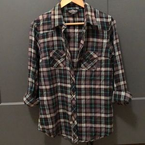 Black and blue plaid flannel